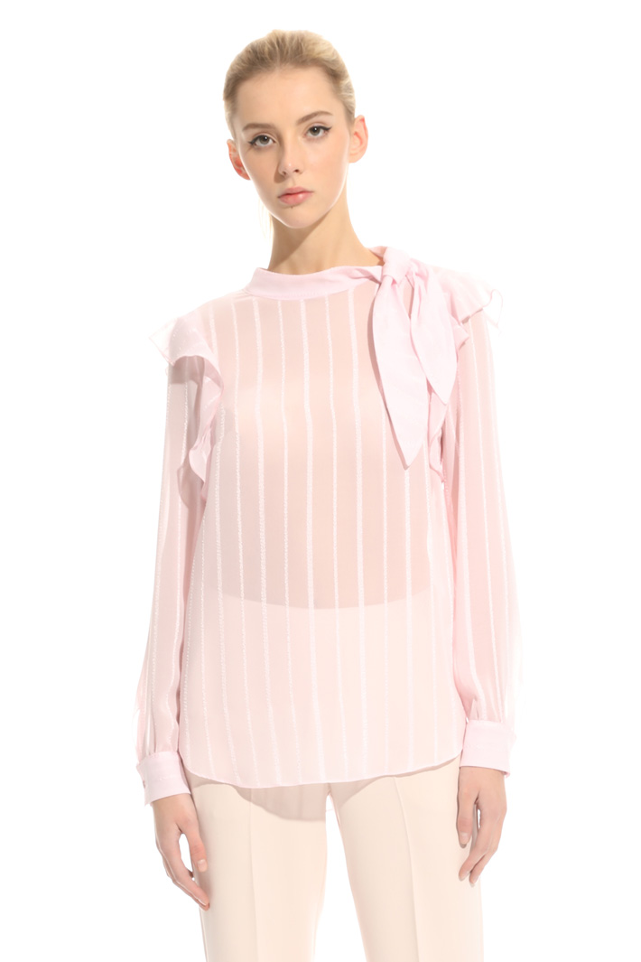Blusa in crepe operata Fashion Market Blusa in crepe operata Fashion Market