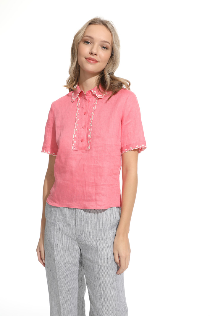Camicia in lino ricamato Fashion Market Camicia in lino ricamato Fashion Market
