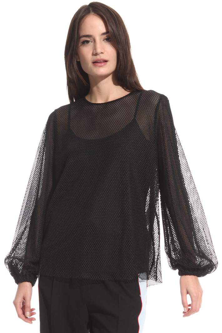 Blusa in tessuto a rete Fashion Market Blusa in tessuto a rete Fashion Market