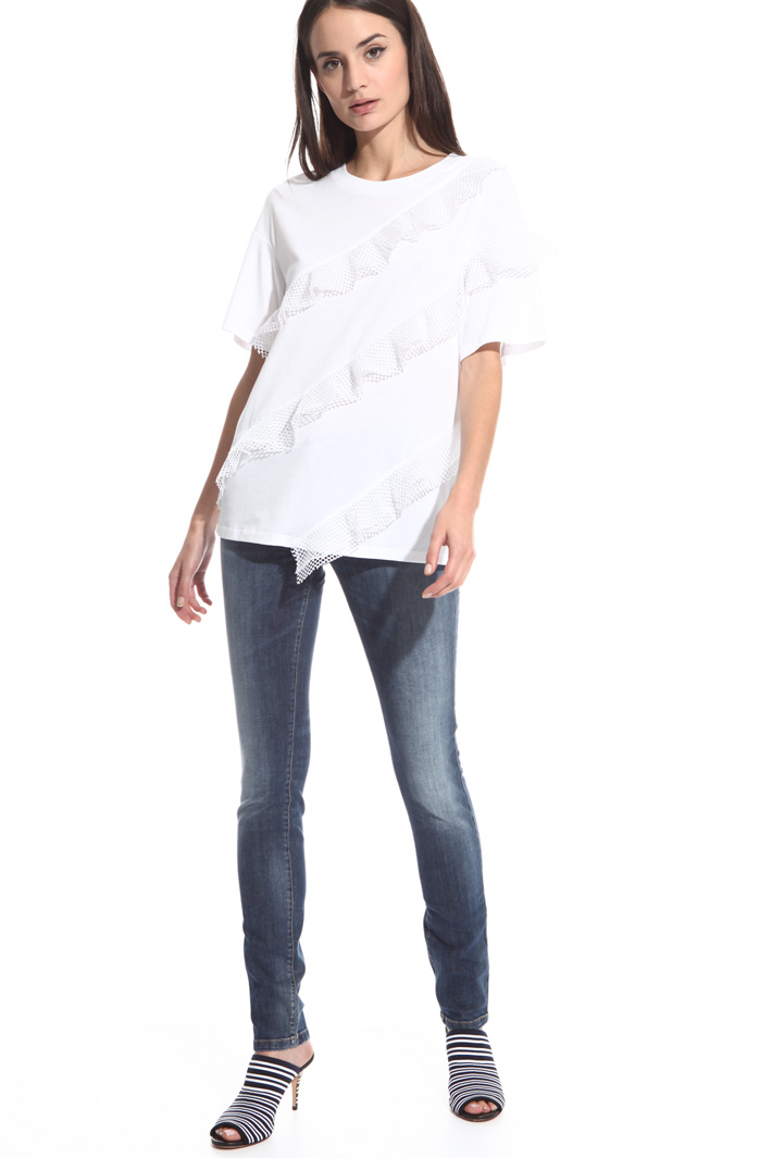T-shirt con balze a rete Fashion Market T-shirt con balze a rete Fashion Market