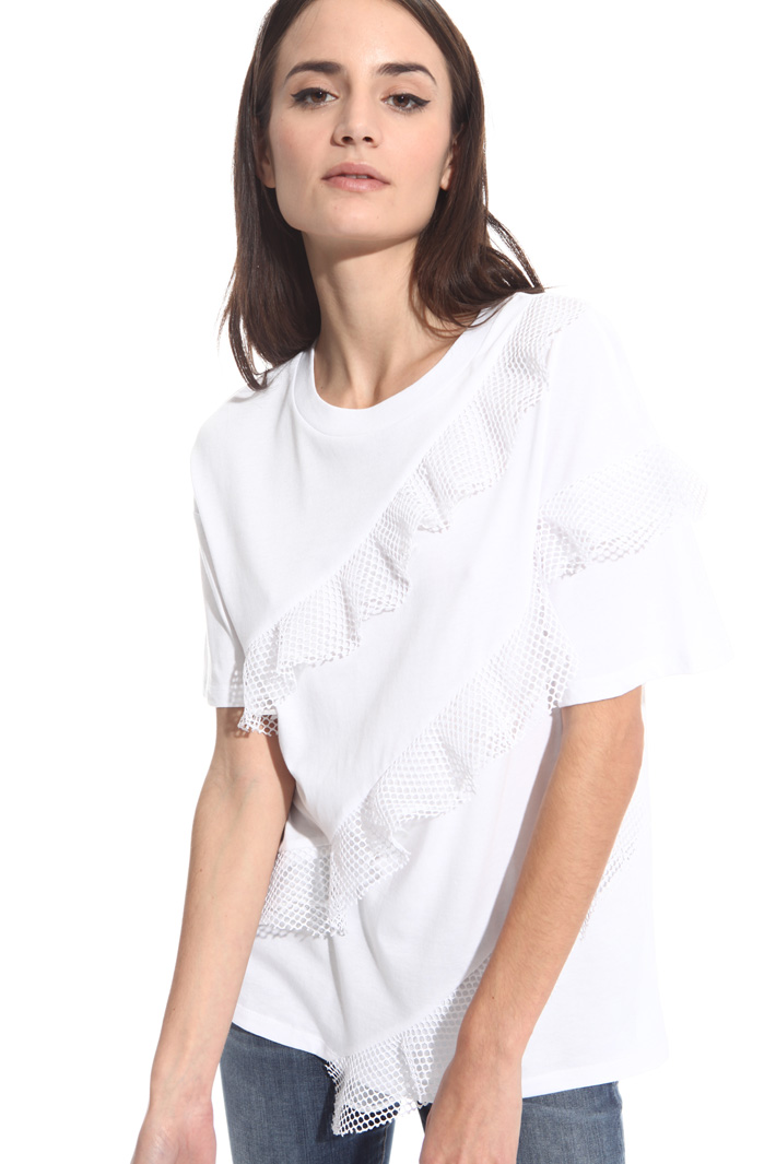 T-shirt con balze a rete Fashion Market T-shirt con balze a rete Fashion Market