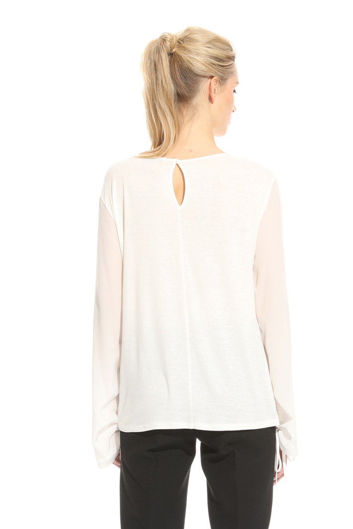 Blusa in mix di materiali Fashion Market Blusa in mix di materiali Fashion Market
