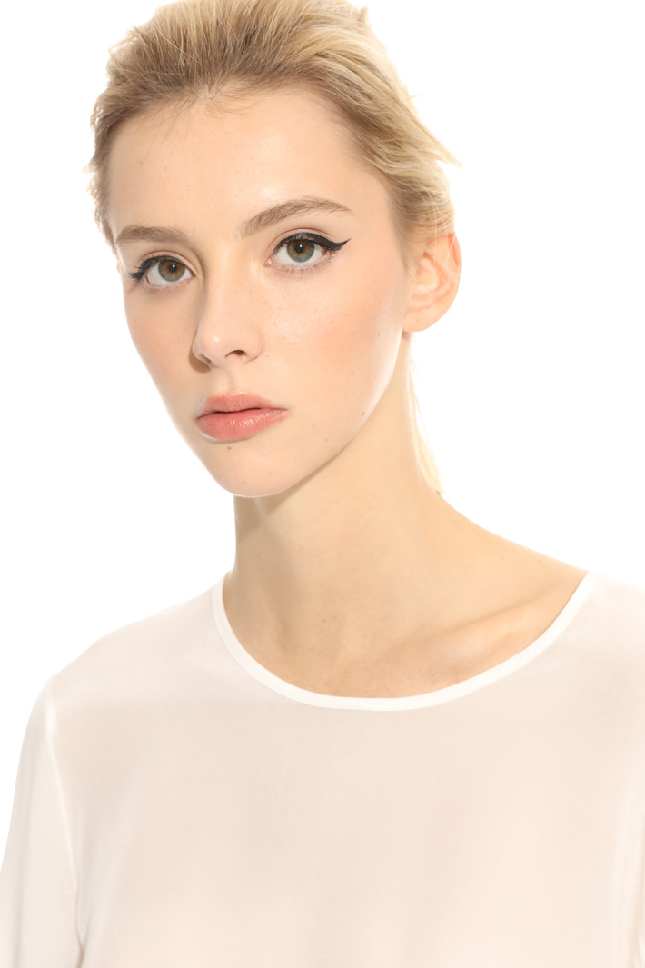 Blusa in mix di materiali Fashion Market Blusa in mix di materiali Fashion Market