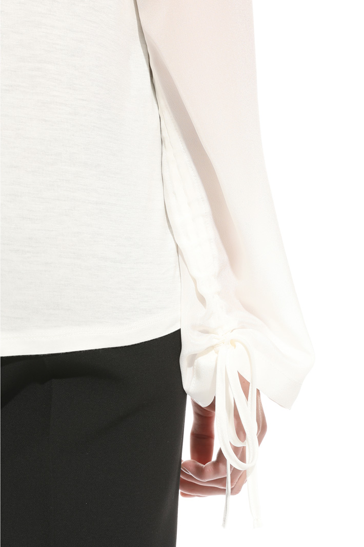 Blusa in mix di materiali Fashion Market Blusa in mix di materiali Fashion Market