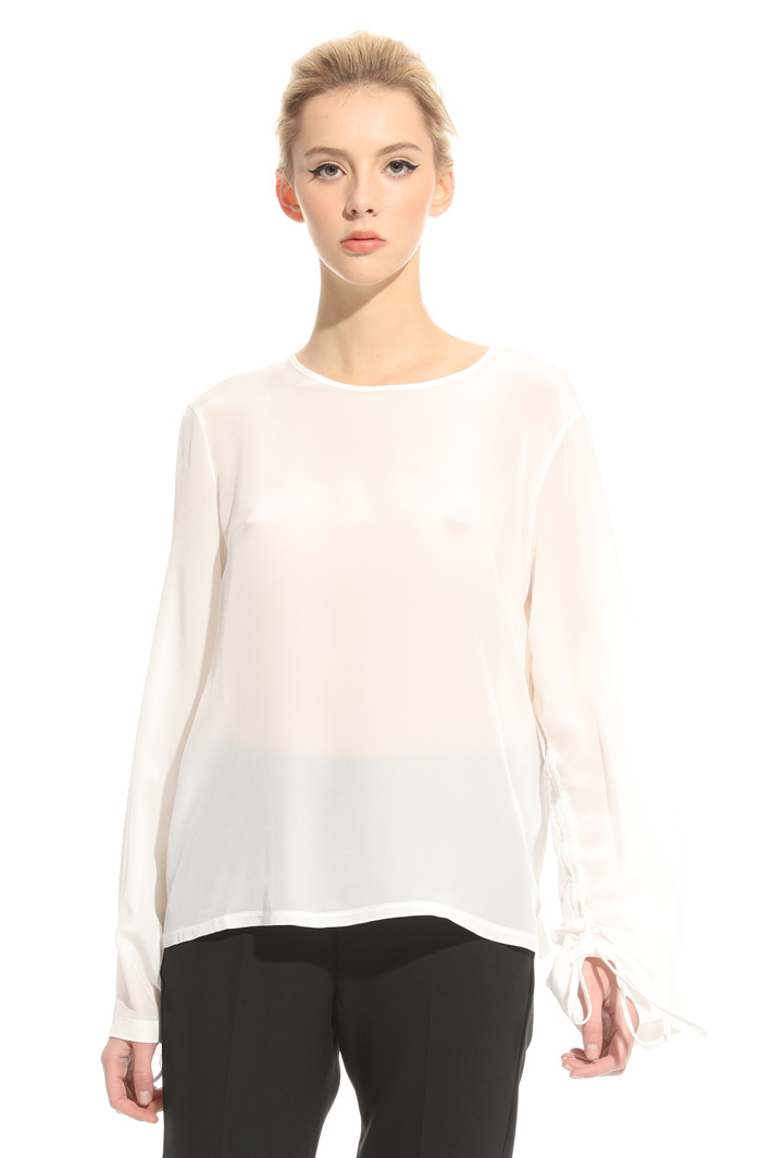 Blusa in mix di materiali Fashion Market Blusa in mix di materiali Fashion Market