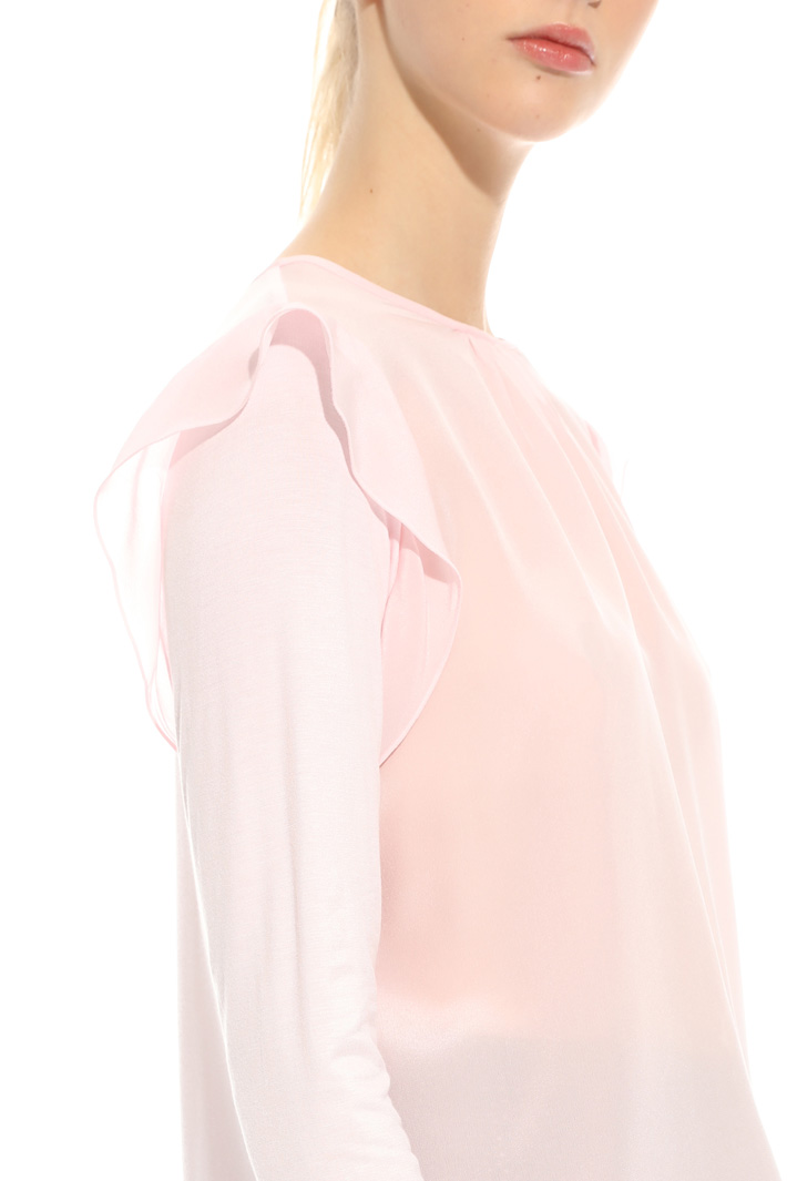 Top in jersey e crepe Fashion Market Top in jersey e crepe Fashion Market