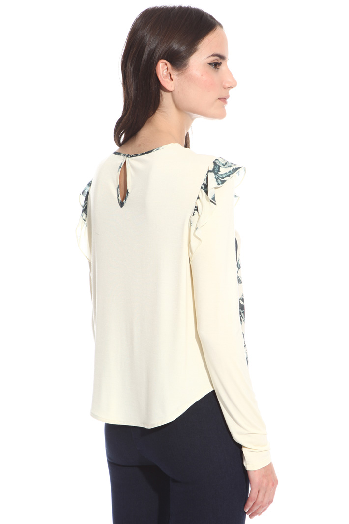 Top in jersey e crepe Fashion Market Top in jersey e crepe Fashion Market
