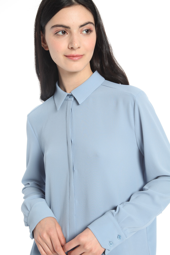 Camicia con pannello plissè Fashion Market Camicia con pannello plissè Fashion Market