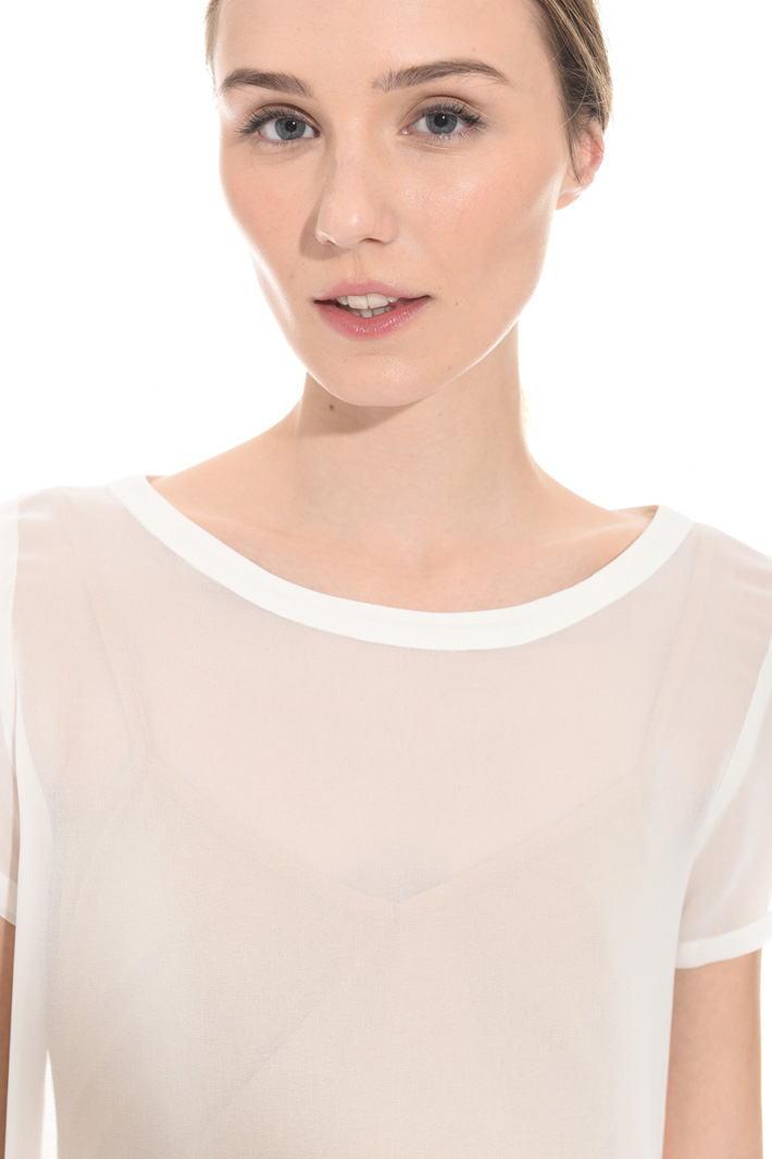 Top trasparente in georgette Fashion Market Top trasparente in georgette Fashion Market