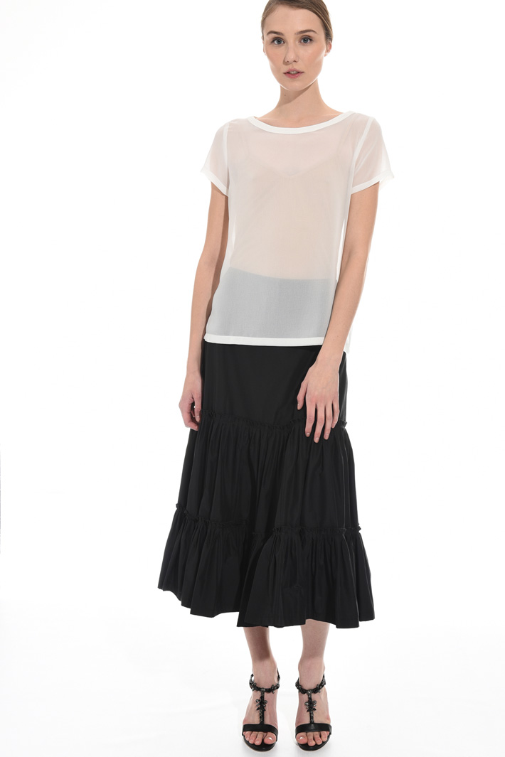 Top trasparente in georgette Fashion Market Top trasparente in georgette Fashion Market