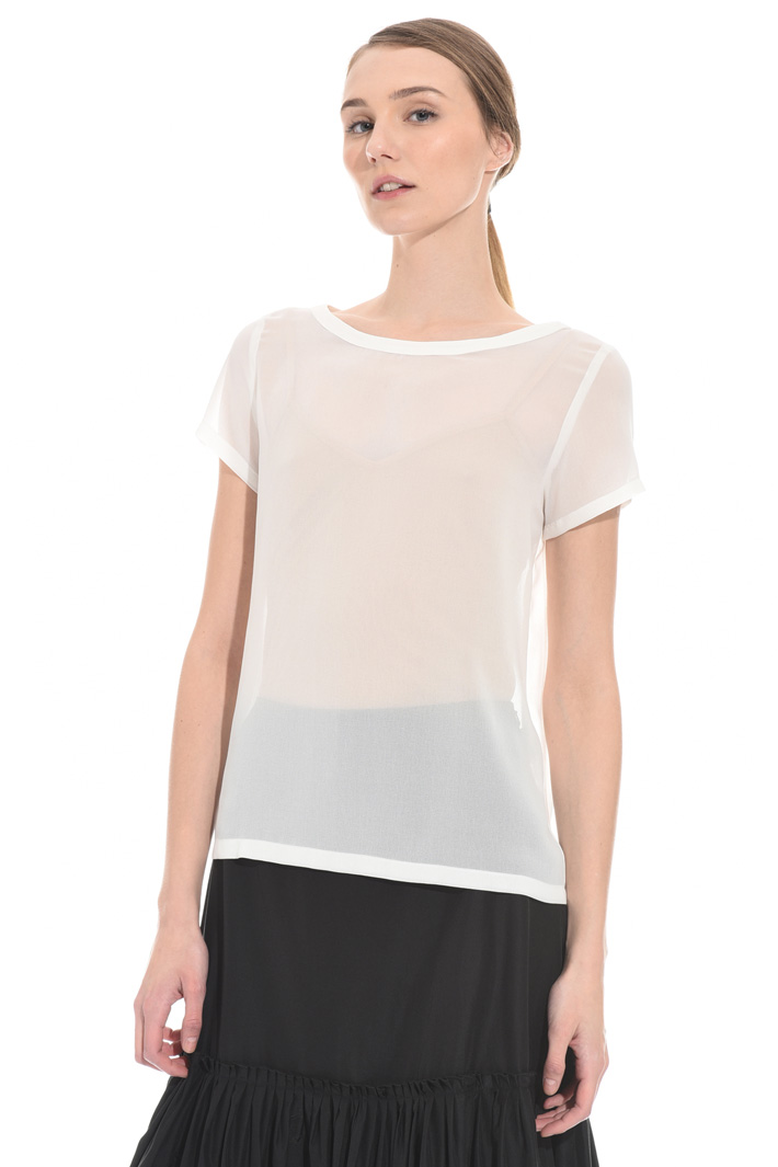 Top trasparente in georgette Fashion Market Top trasparente in georgette Fashion Market