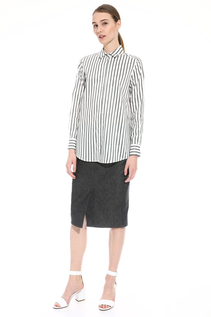 Camicia in mussola di cotone Fashion Market Camicia in mussola di cotone Fashion Market