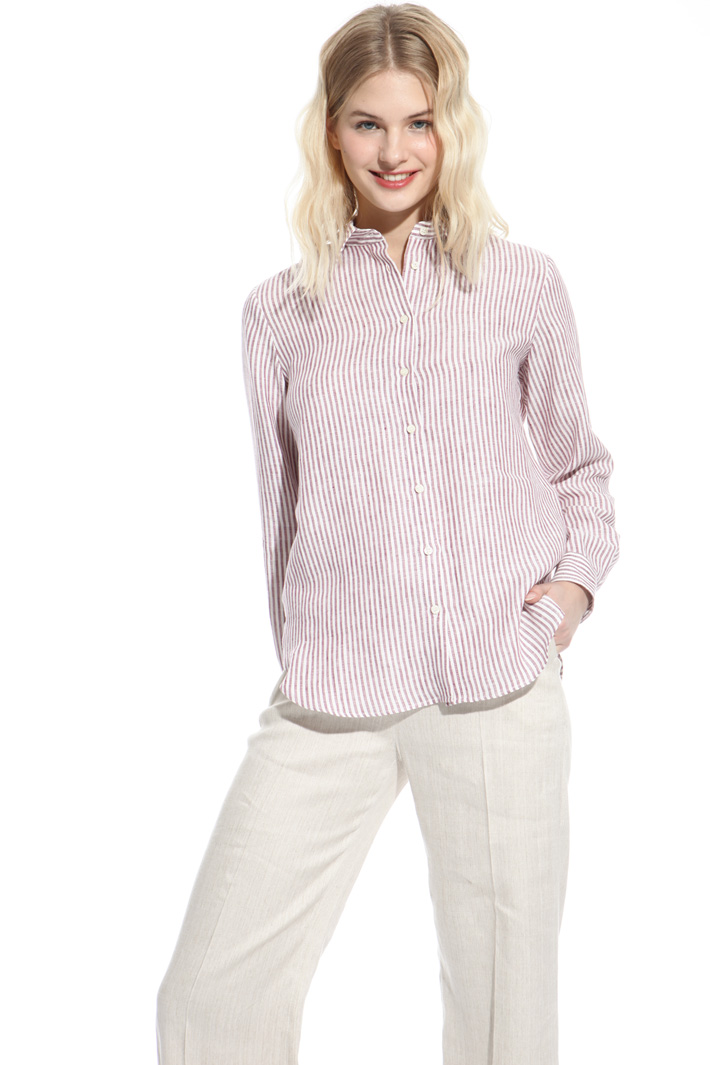 Camicia in lino tinto in filo Fashion Market Camicia in lino tinto in filo Fashion Market