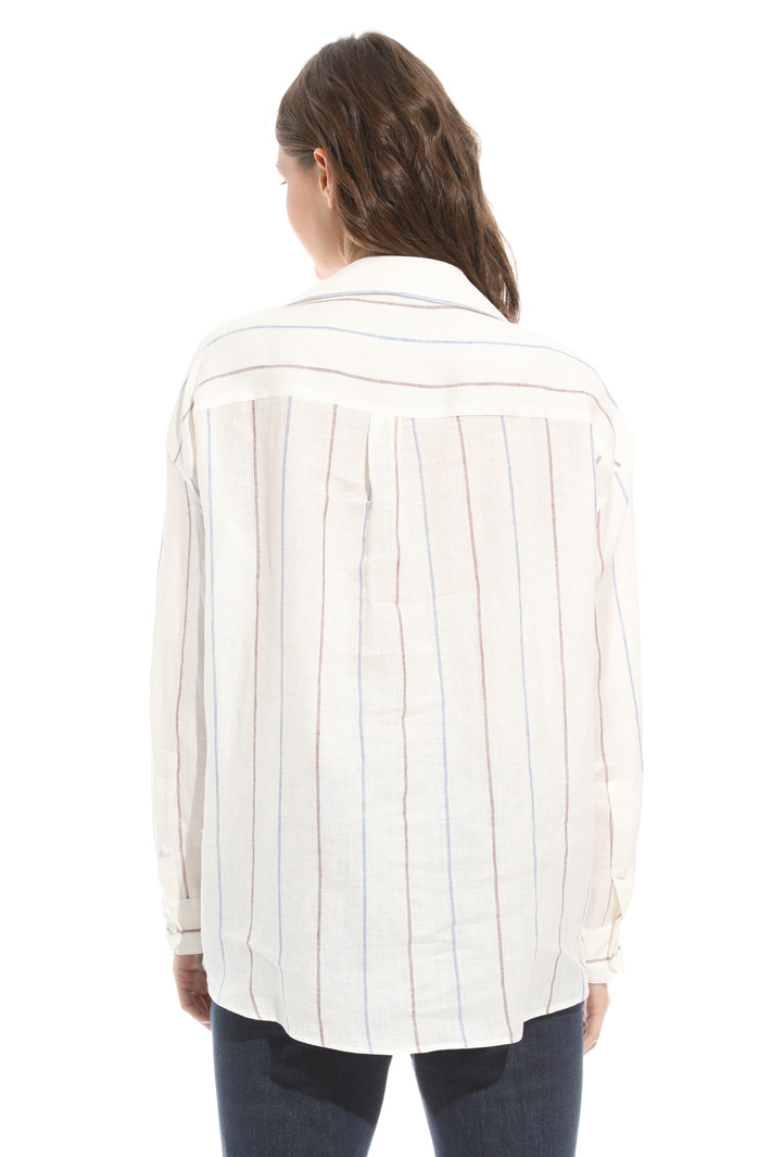 Camicia in lino tinto filo Fashion Market Camicia in lino tinto filo Fashion Market