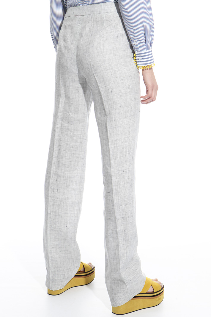 Pantalone in lino linea dritta Fashion Market Pantalone in lino linea dritta Fashion Market