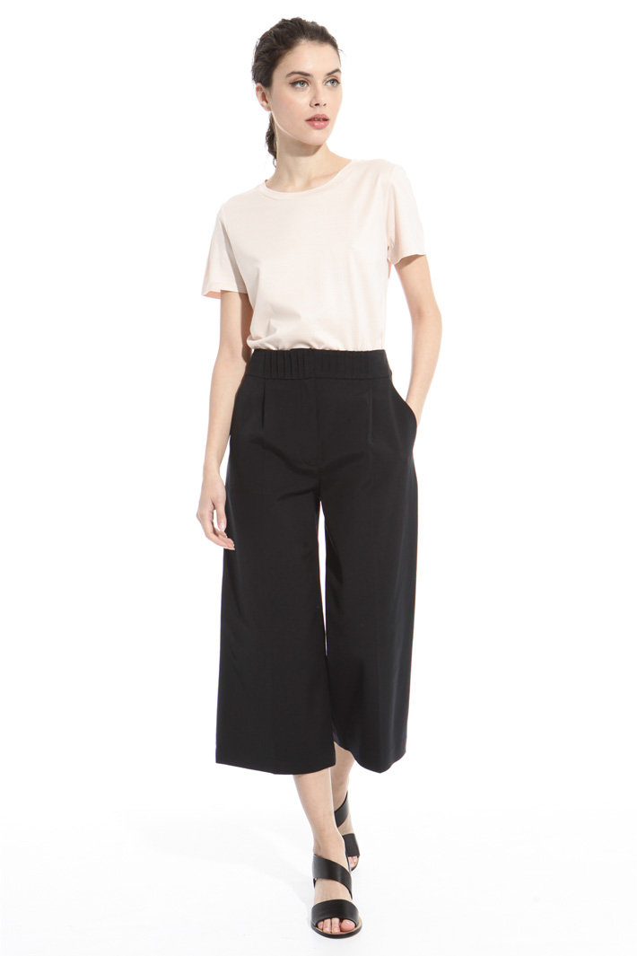 Pantalone cropped in faille Fashion Market Pantalone cropped in faille Fashion Market