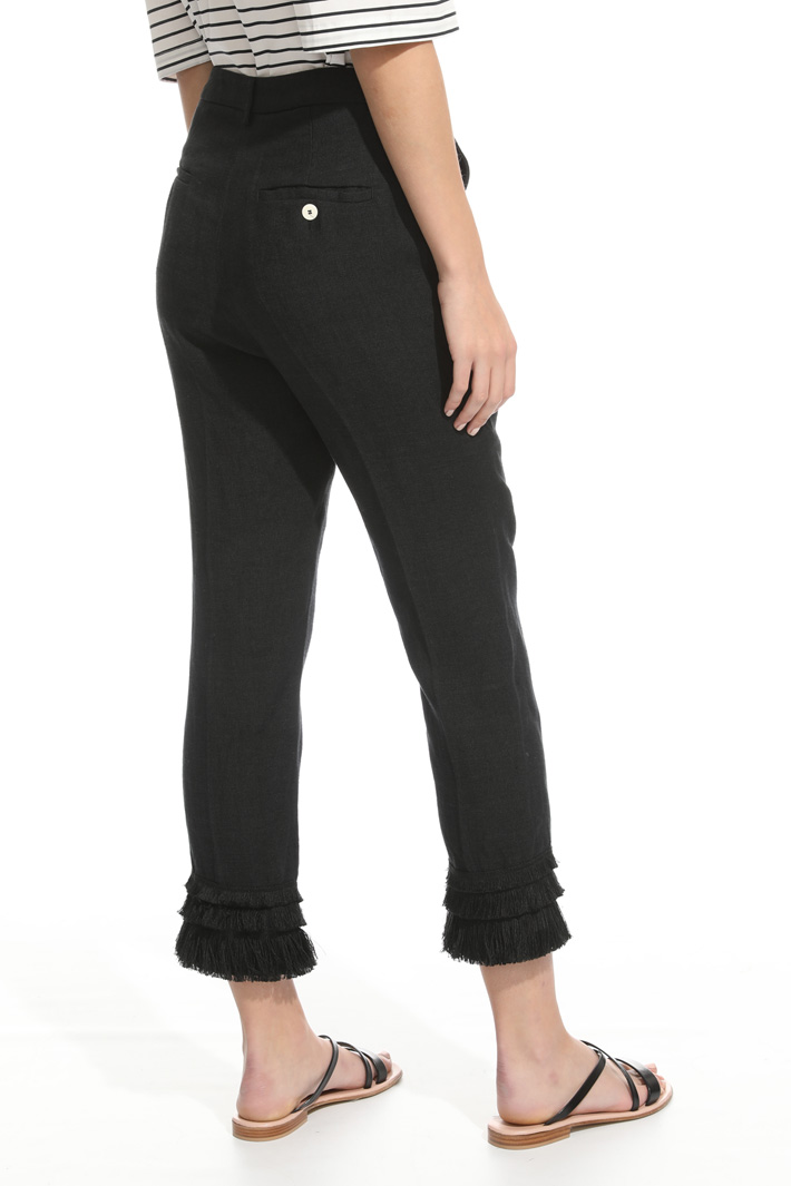Pantalone con frange al fondo Fashion Market Pantalone con frange al fondo Fashion Market