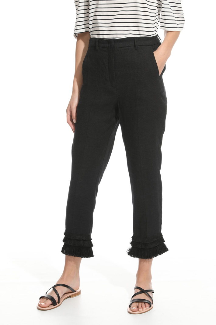 Pantalone con frange al fondo Fashion Market Pantalone con frange al fondo Fashion Market