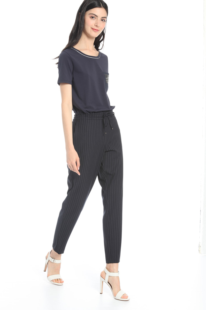 Pantalone gessato con coulisse Fashion Market Pantalone gessato con coulisse Fashion Market