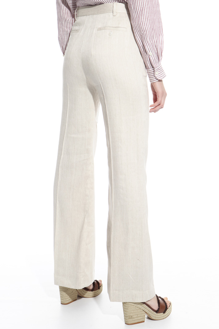 Pantalone in lino linea dritta Fashion Market Pantalone in lino linea dritta Fashion Market