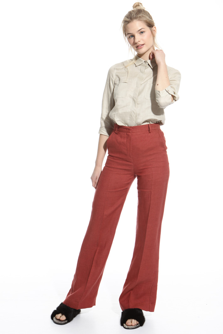 Pantalone in puro lino Fashion Market Pantalone in puro lino Fashion Market
