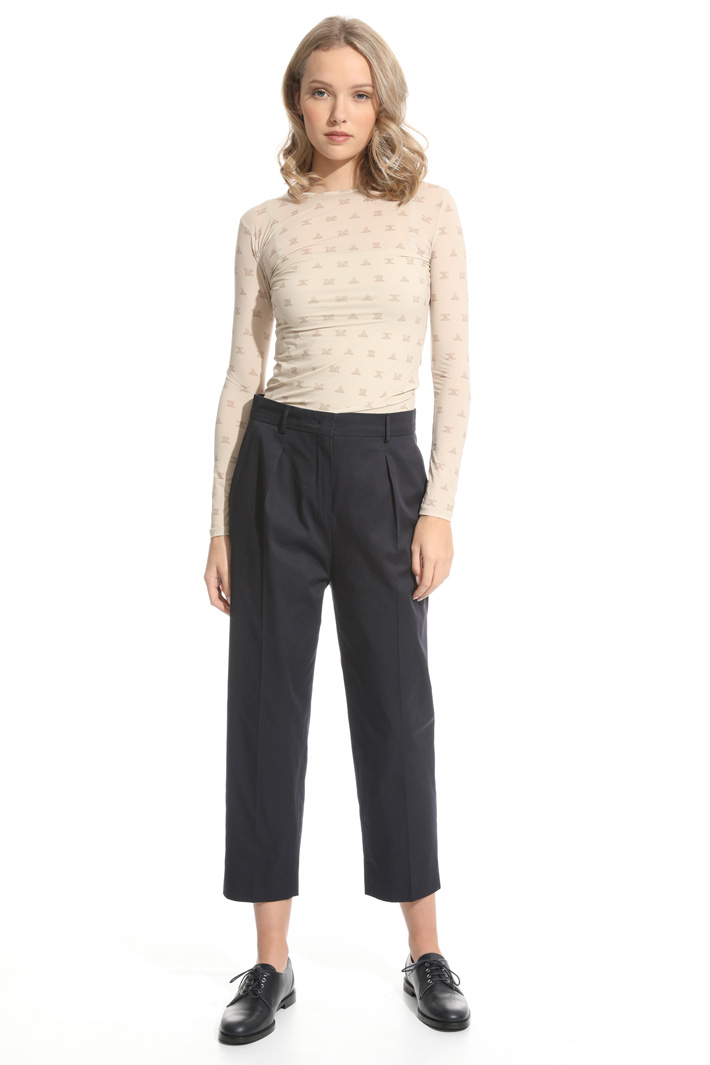 Pantalone cropped in gabardina Fashion Market Pantalone cropped in gabardina Fashion Market