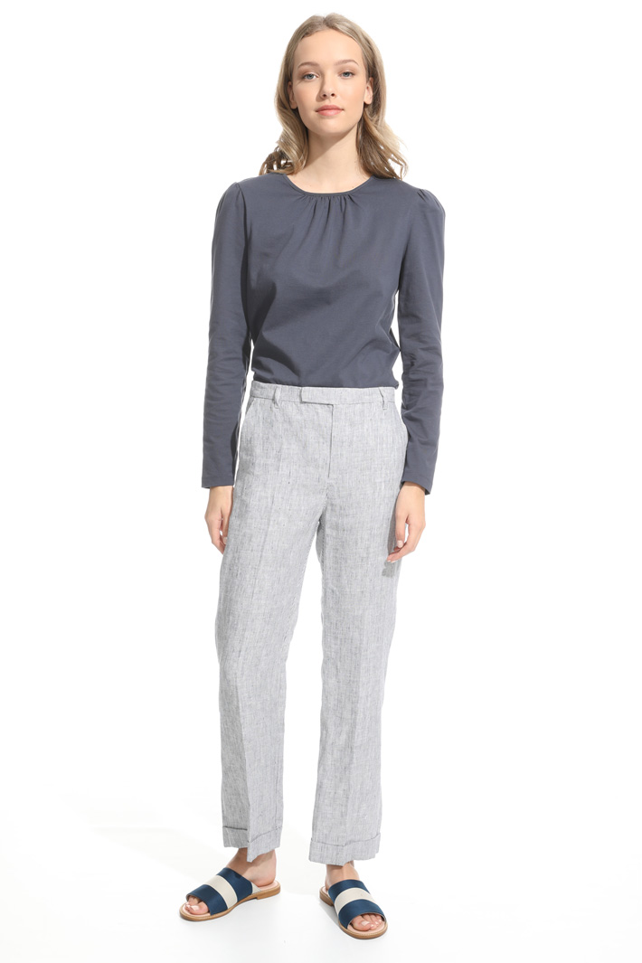 Pantalone in puro lino Fashion Market Pantalone in puro lino Fashion Market