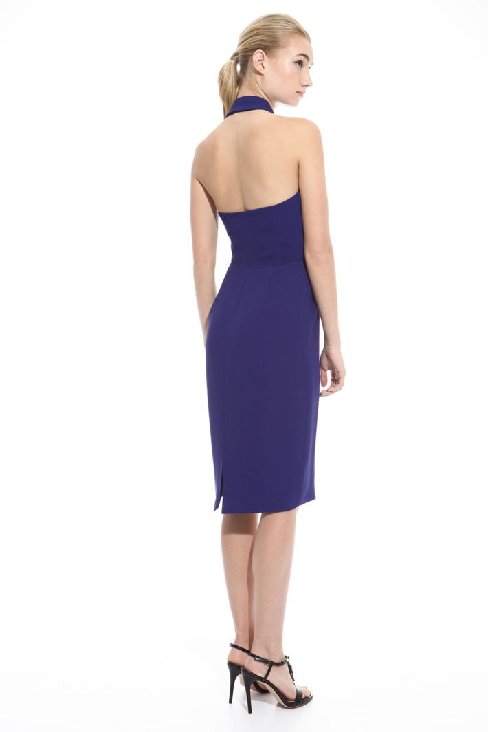 Abito enver satin con revers Fashion Market Abito enver satin con revers Fashion Market