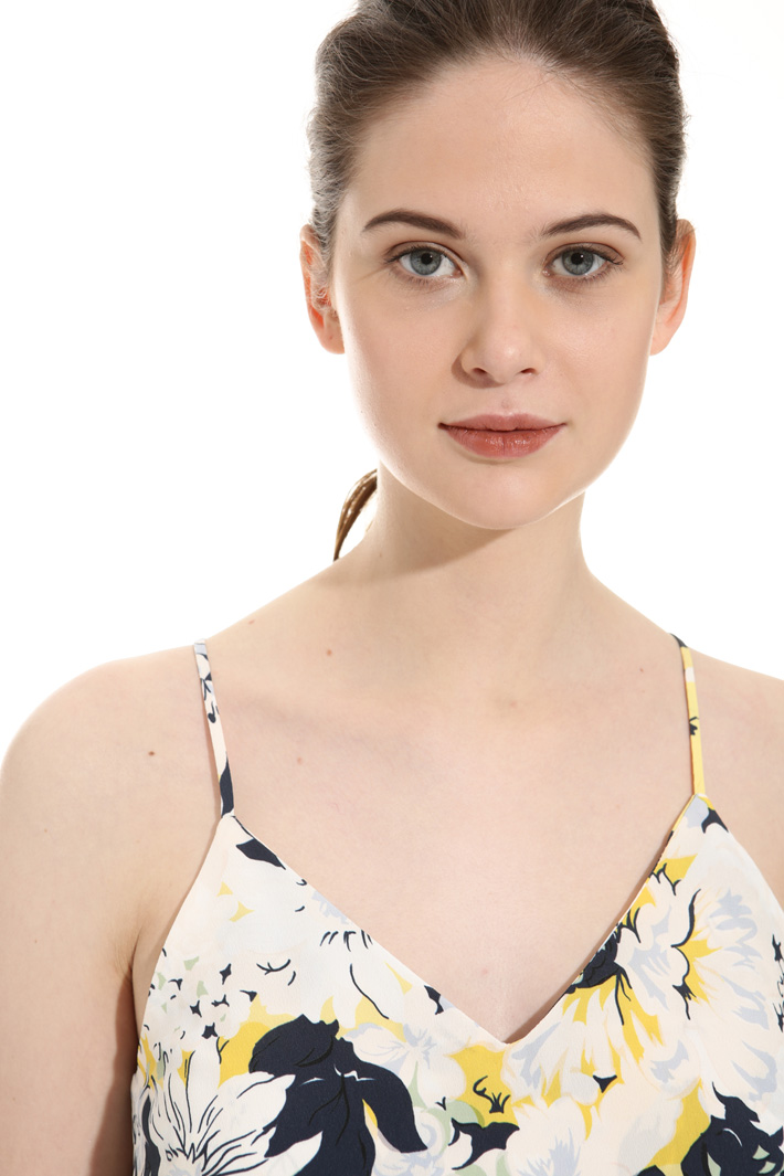 Tuta cropped in crepe stampata Fashion Market Tuta cropped in crepe stampata Fashion Market