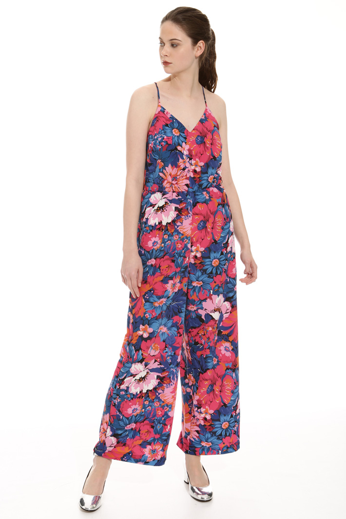 Tuta cropped in crepe stampata Fashion Market Tuta cropped in crepe stampata Fashion Market