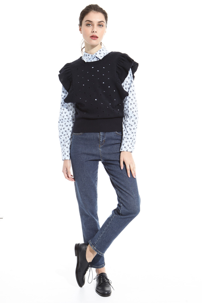 Gilet traforato in lana Fashion Market Gilet traforato in lana Fashion Market