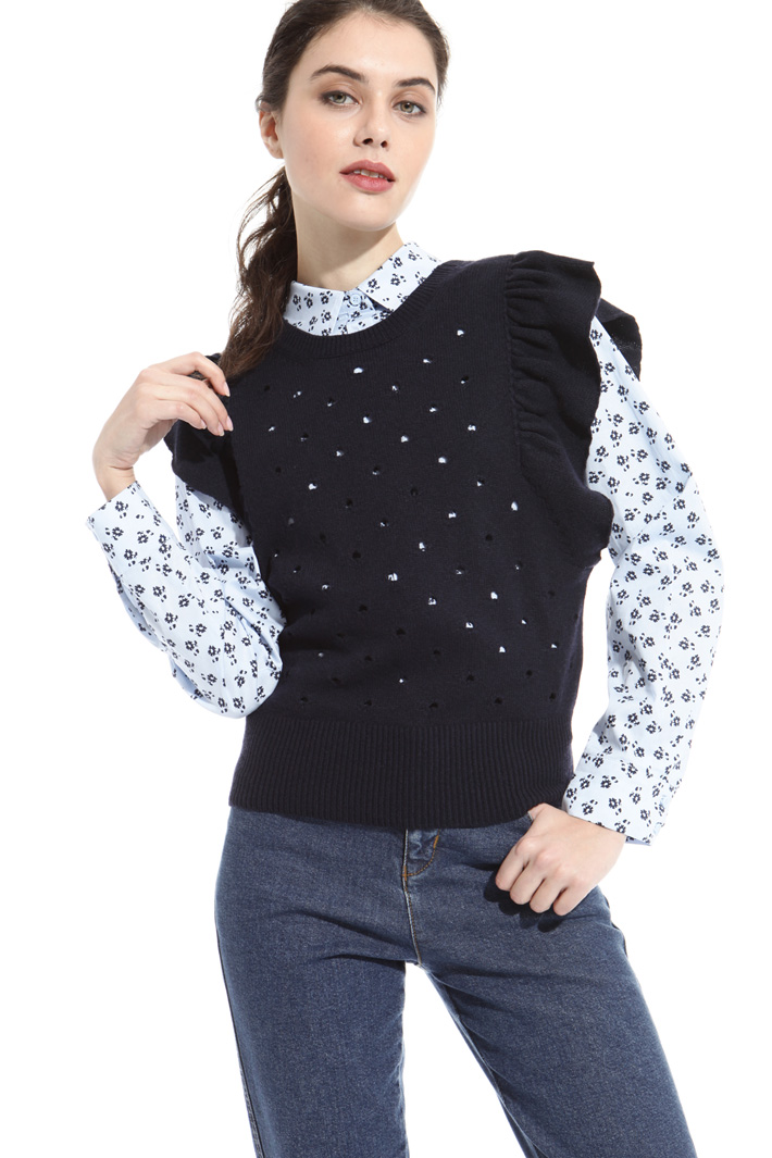 Gilet traforato in lana Fashion Market Gilet traforato in lana Fashion Market