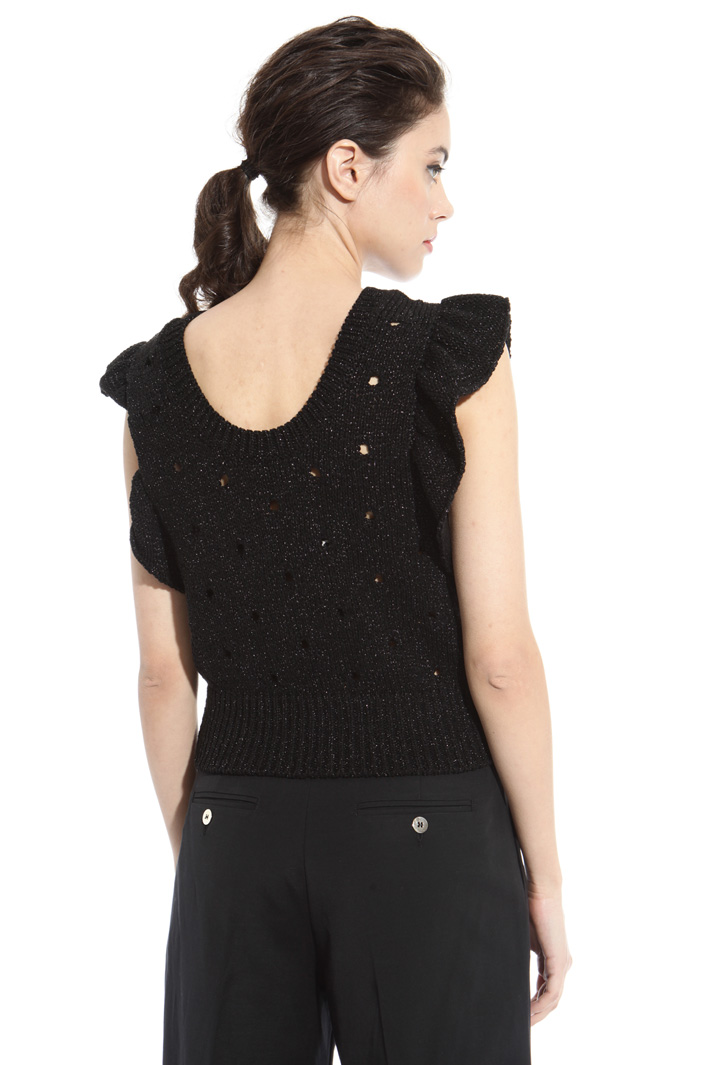 Gilet boxy in maglia lurex Fashion Market Gilet boxy in maglia lurex Fashion Market