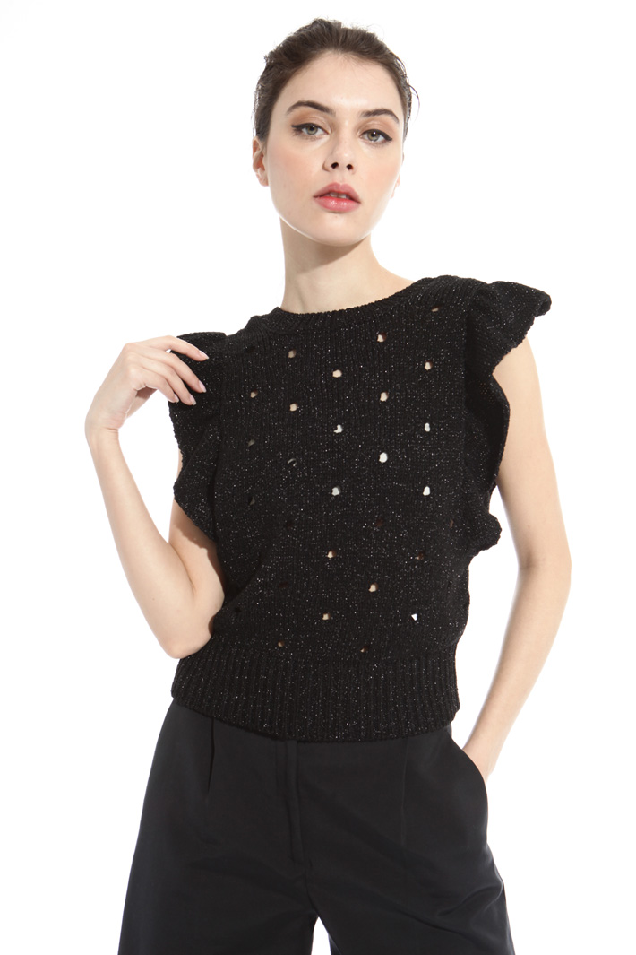Gilet boxy in maglia lurex Fashion Market Gilet boxy in maglia lurex Fashion Market