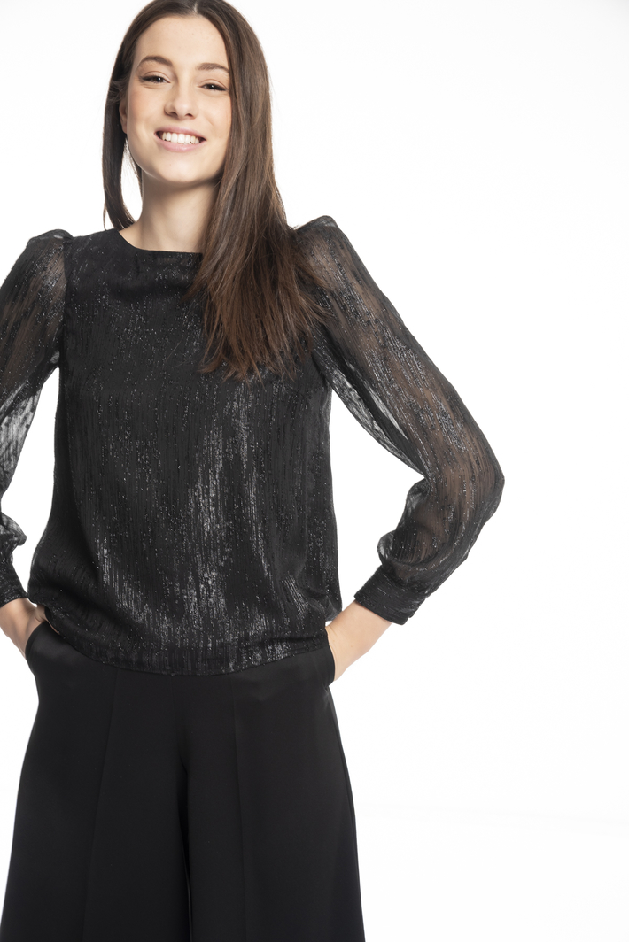 Blusa in fil coupè lamè Fashion Market Blusa in fil coupè lamè Fashion Market