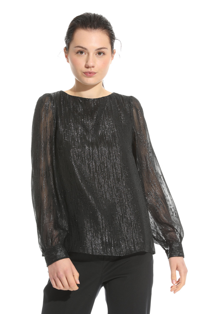 Blusa in fil coupè lamè Fashion Market Blusa in fil coupè lamè Fashion Market