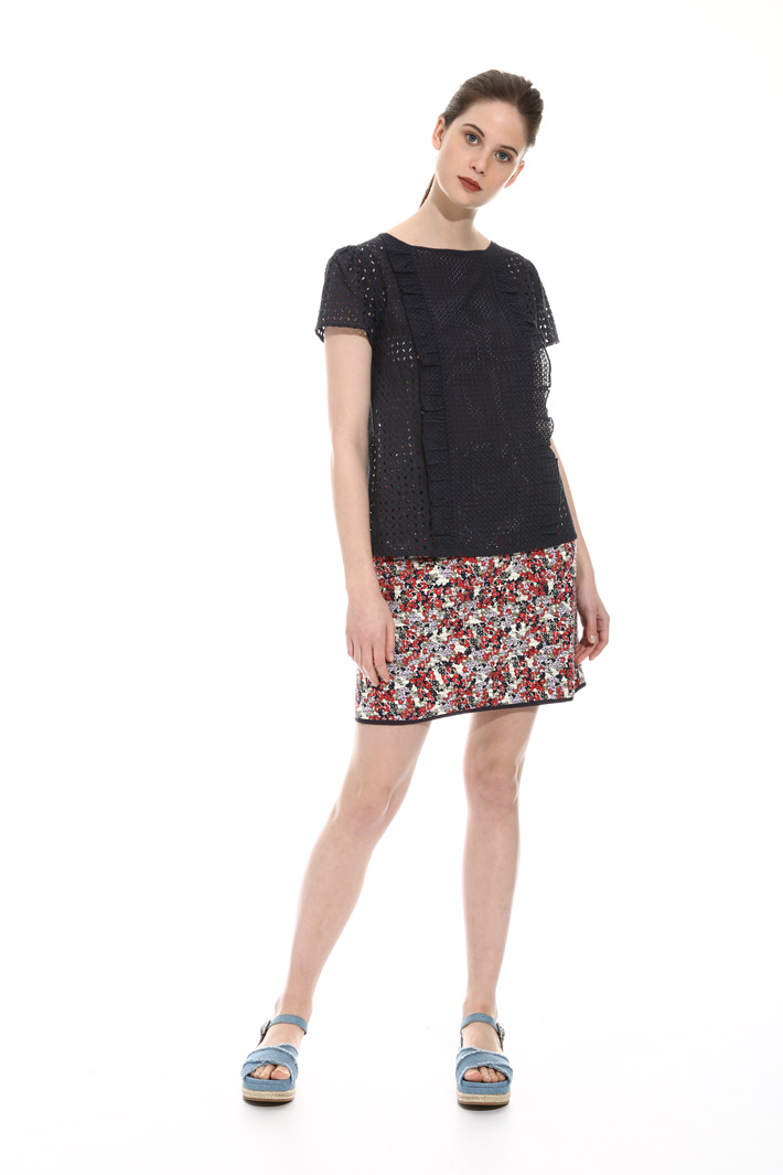 Casacca in sangallo con ruches Fashion Market Casacca in sangallo con ruches Fashion Market