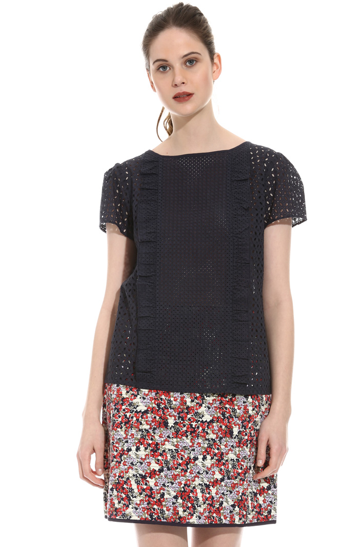 Casacca in sangallo con ruches Fashion Market Casacca in sangallo con ruches Fashion Market