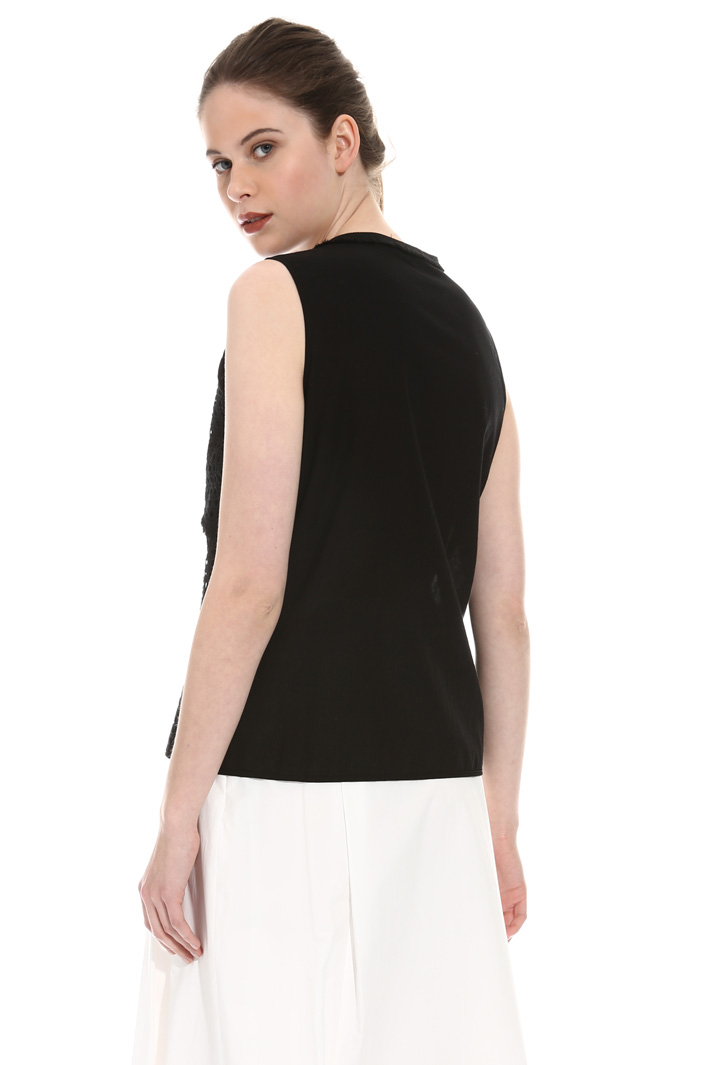 Top in sangallo con frange Fashion Market Top in sangallo con frange Fashion Market