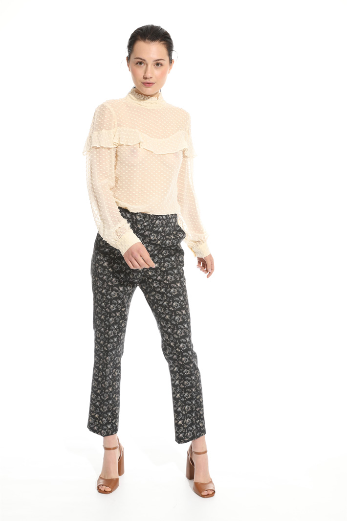 Pantalone in piquet stretch Fashion Market Pantalone in piquet stretch Fashion Market