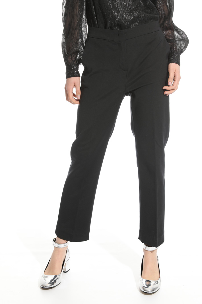 Pantalone in faille stretch Fashion Market Pantalone in faille stretch Fashion Market