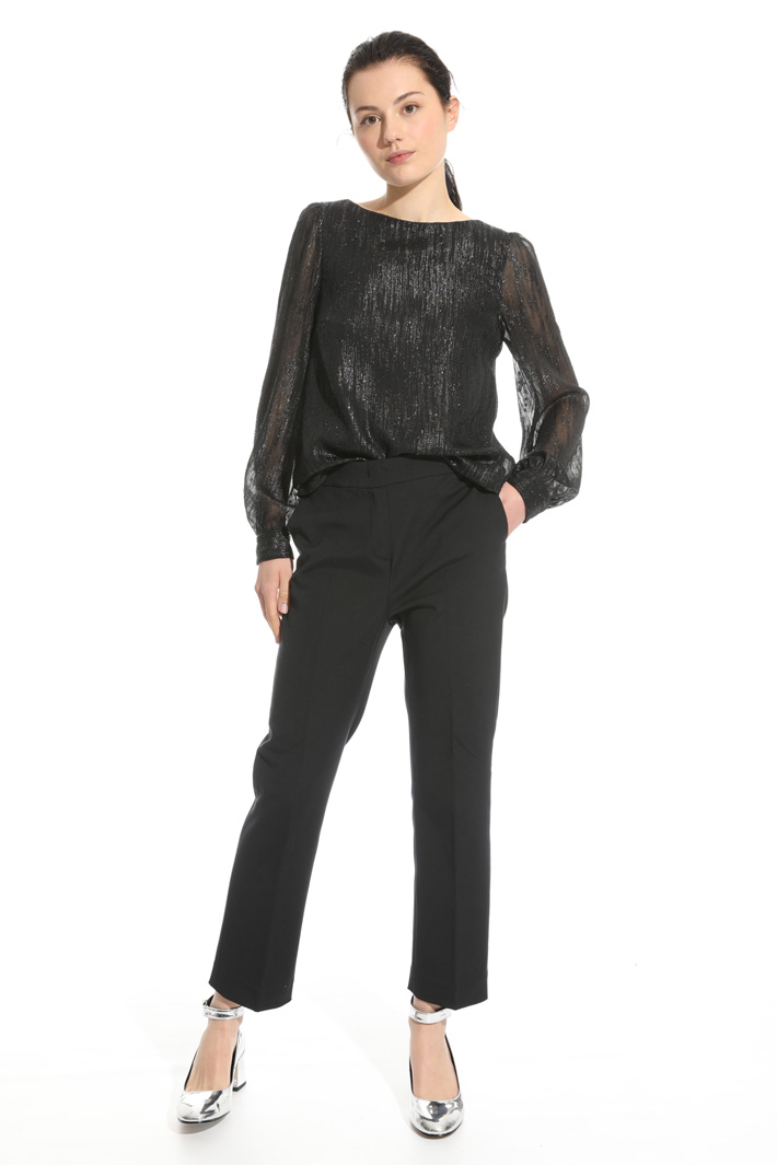 Pantalone in faille stretch Fashion Market Pantalone in faille stretch Fashion Market
