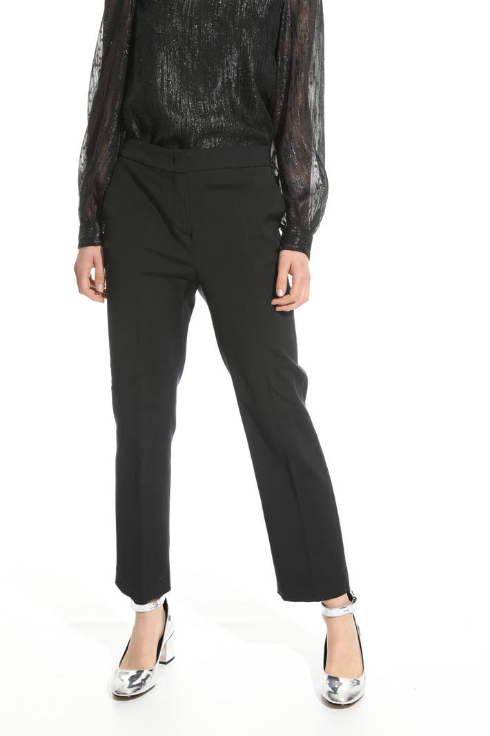 Pantalone in faille stretch Fashion Market Pantalone in faille stretch Fashion Market