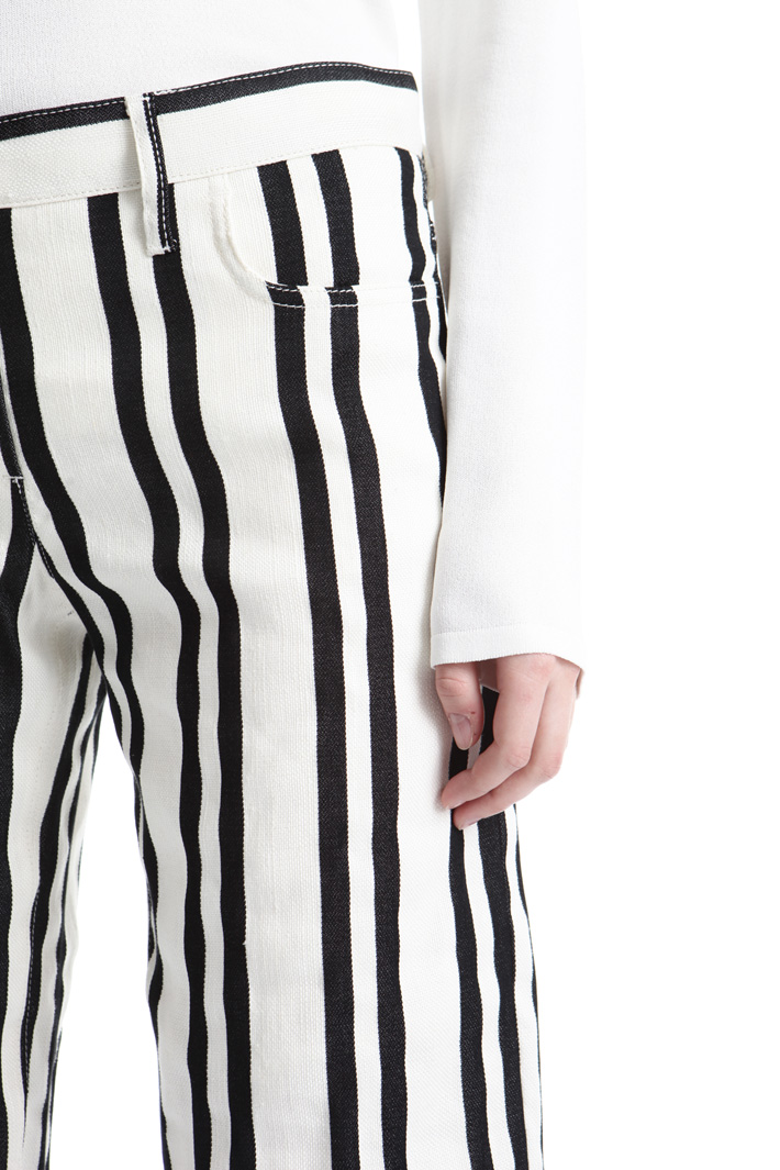 Pantalone in misto lino rigato Fashion Market Pantalone in misto lino rigato Fashion Market