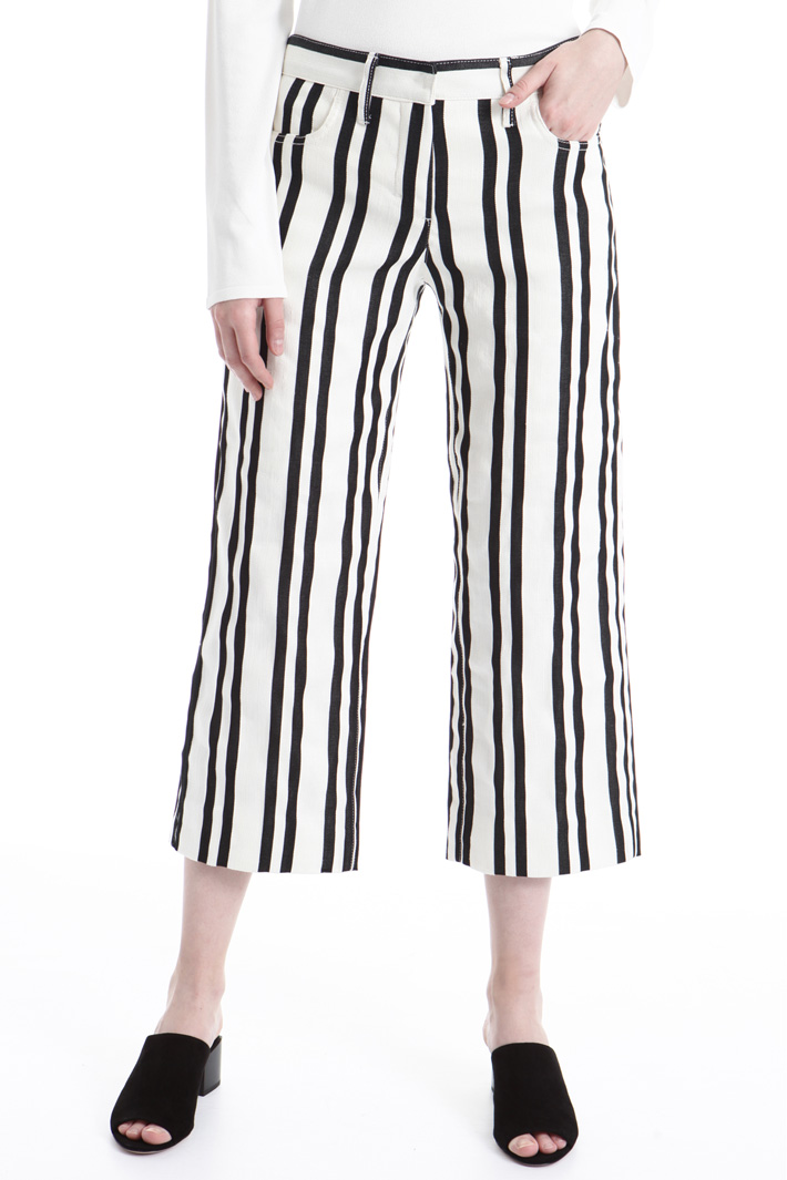Pantalone in misto lino rigato Fashion Market Pantalone in misto lino rigato Fashion Market
