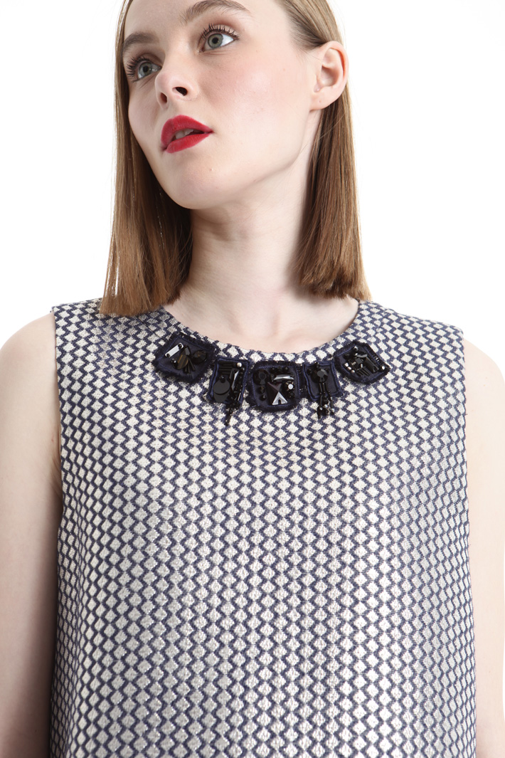 Top in jacquard con ricami Fashion Market Top in jacquard con ricami Fashion Market