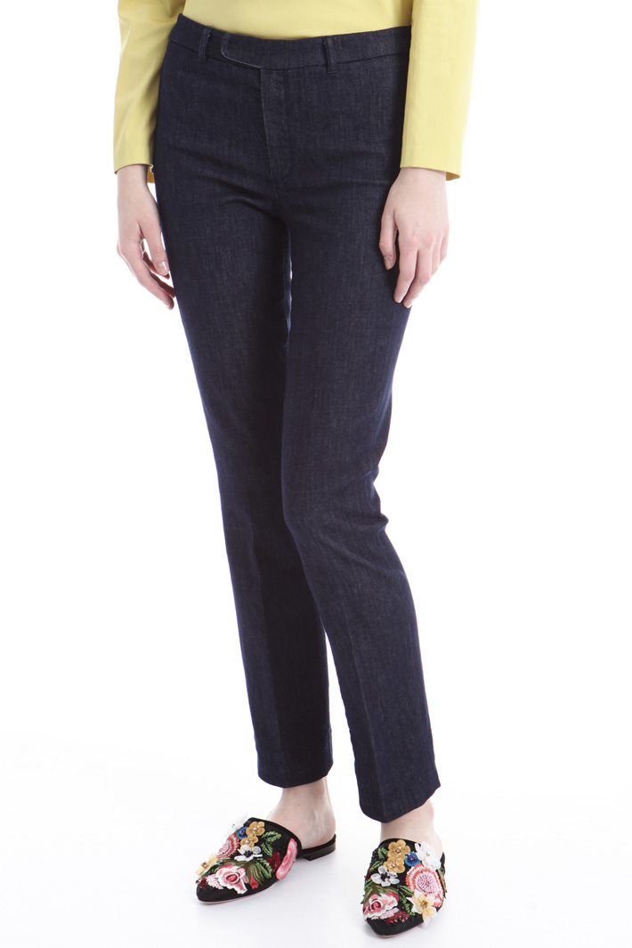 Pantalone a sigaretta in denim Fashion Market Pantalone a sigaretta in denim Fashion Market