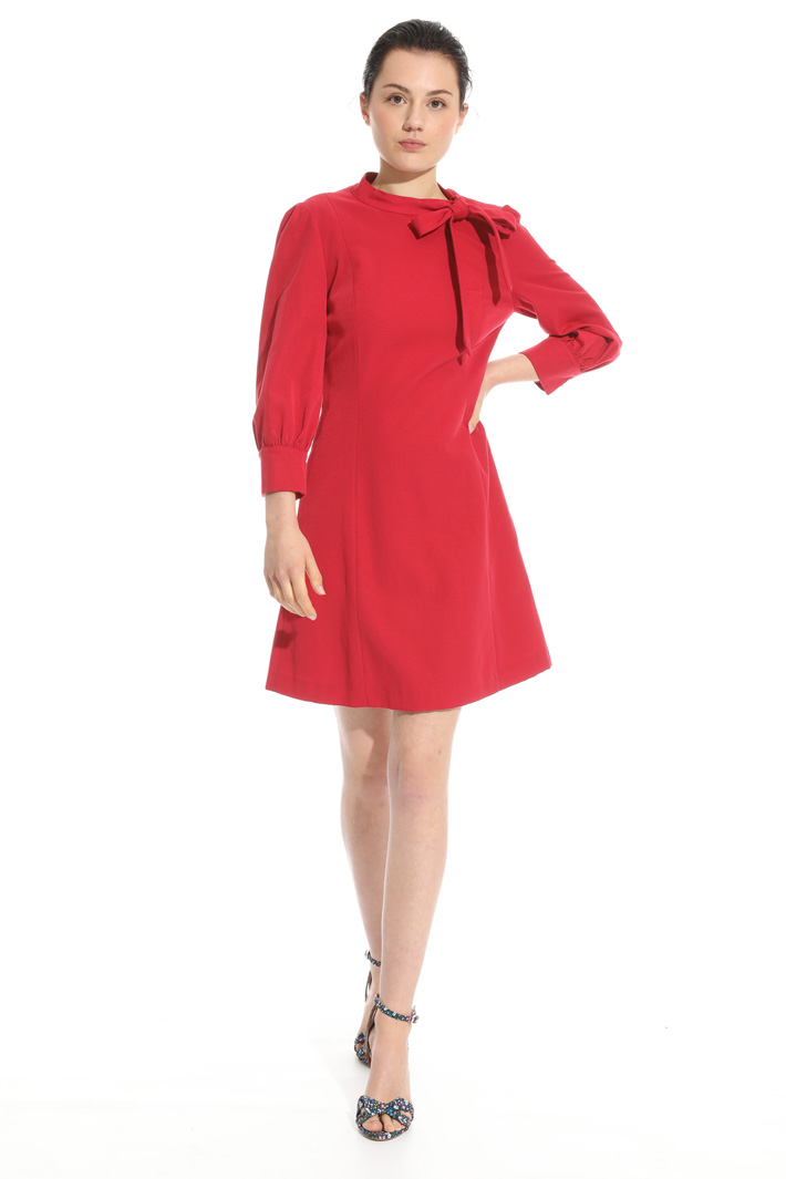 Abito in ottoman con fiocco Fashion Market Abito in ottoman con fiocco Fashion Market