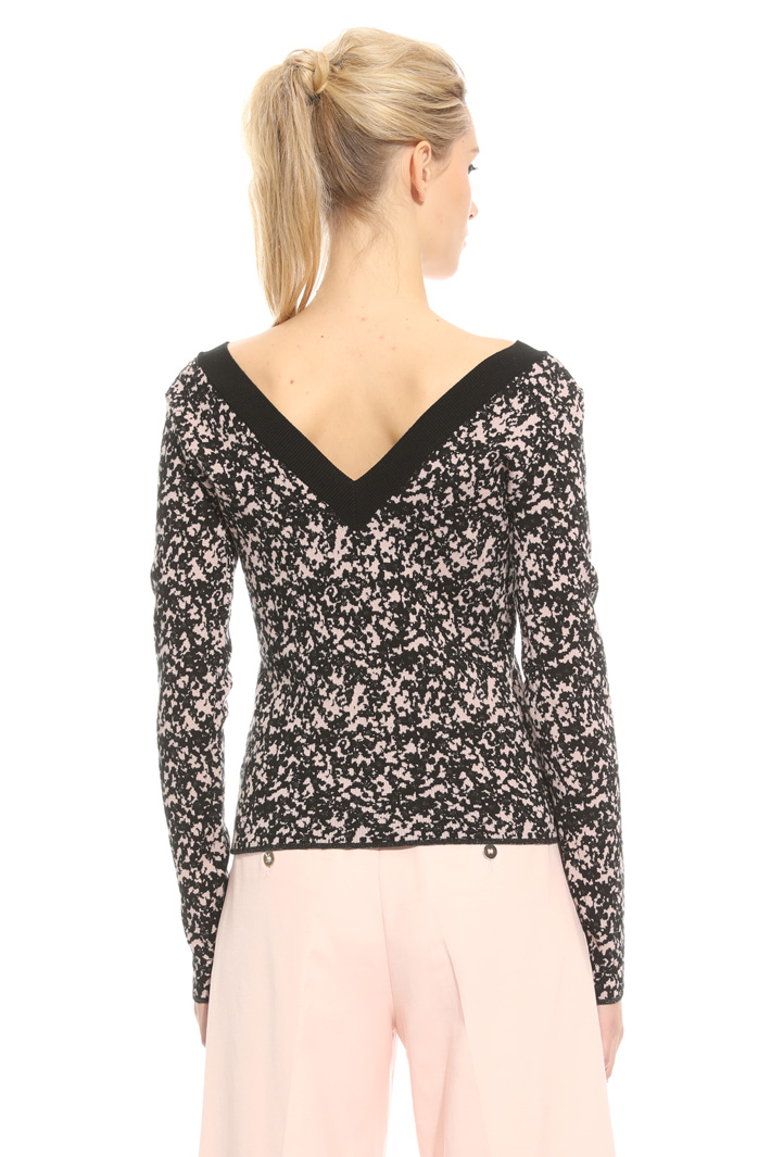 Maglia jacquard con scollo a V Fashion Market Maglia jacquard con scollo a V Fashion Market