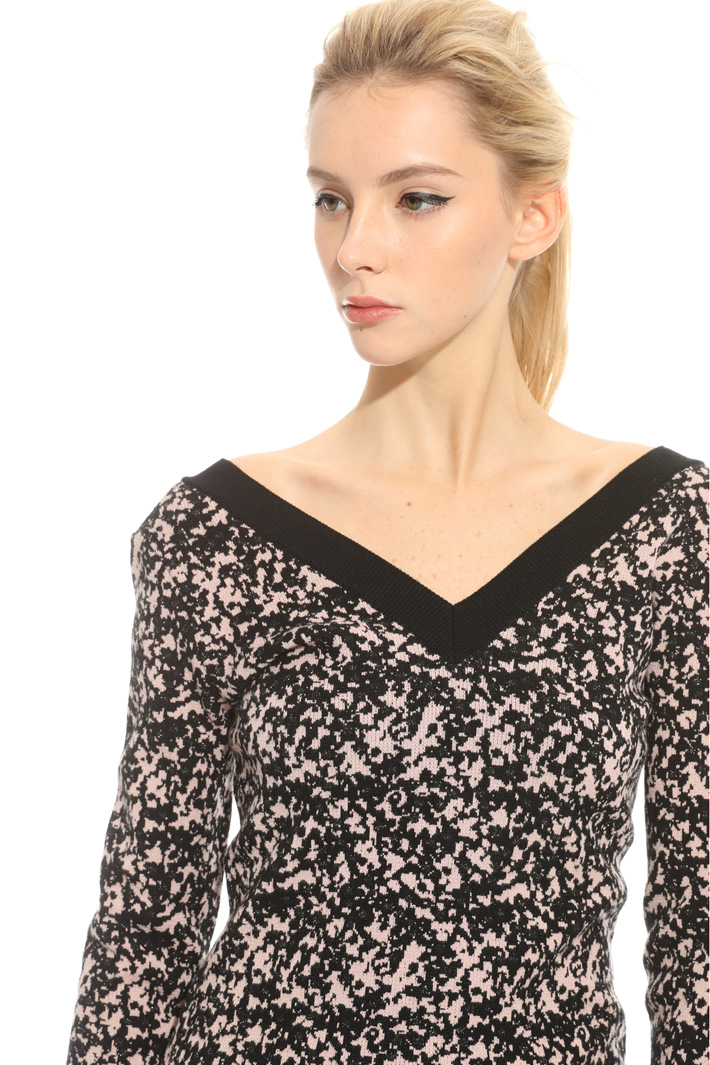 Maglia jacquard con scollo a V Fashion Market Maglia jacquard con scollo a V Fashion Market